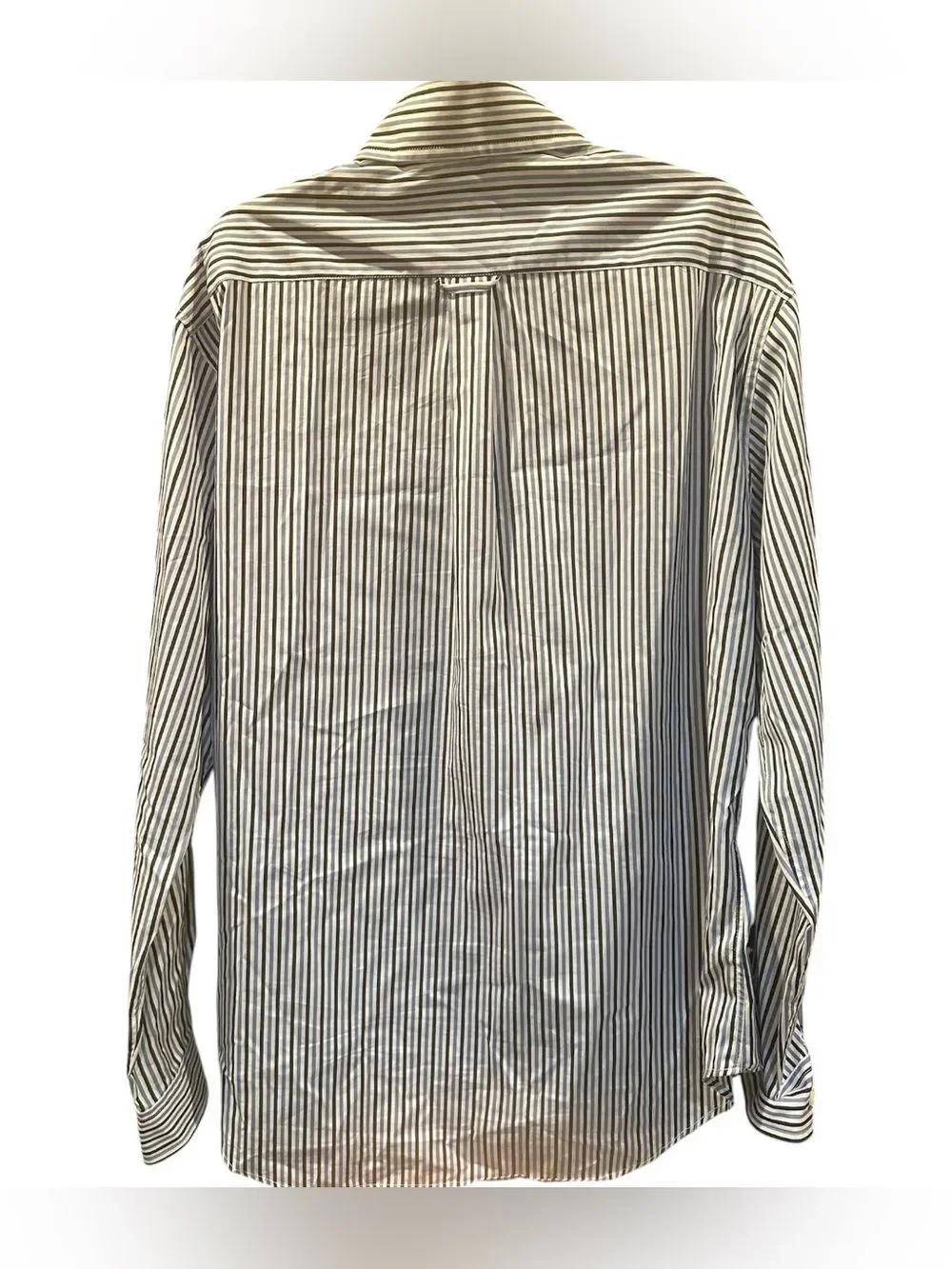 NWTs Palm Angels Logo Print Cotton Button Down Pinstriped Shirt Size 50 | US L